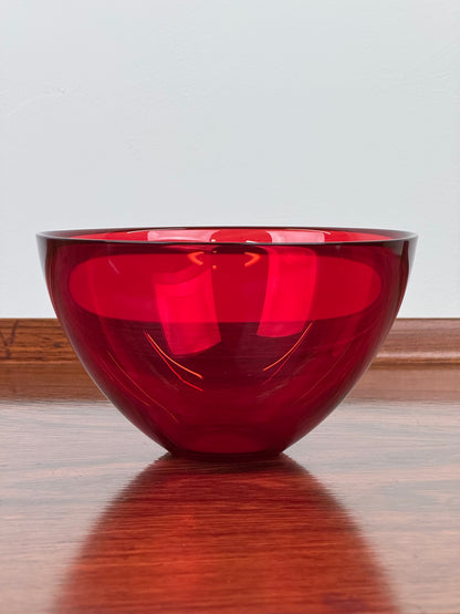 Red Fuga bowl by Sven Palmqvist for Orrefors