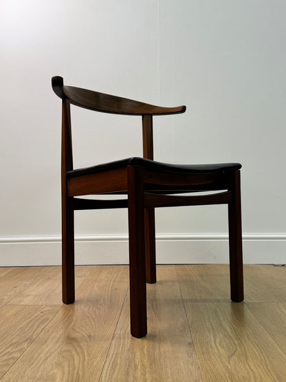 Teak cow horn chair 1960s