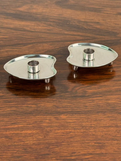 Danish 60s silver plated candleholders