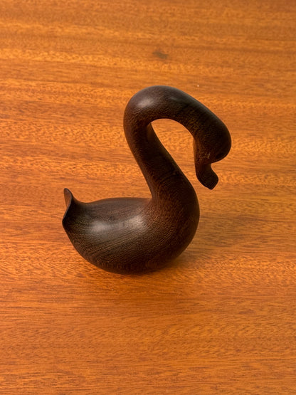 1970s carved stylised swan