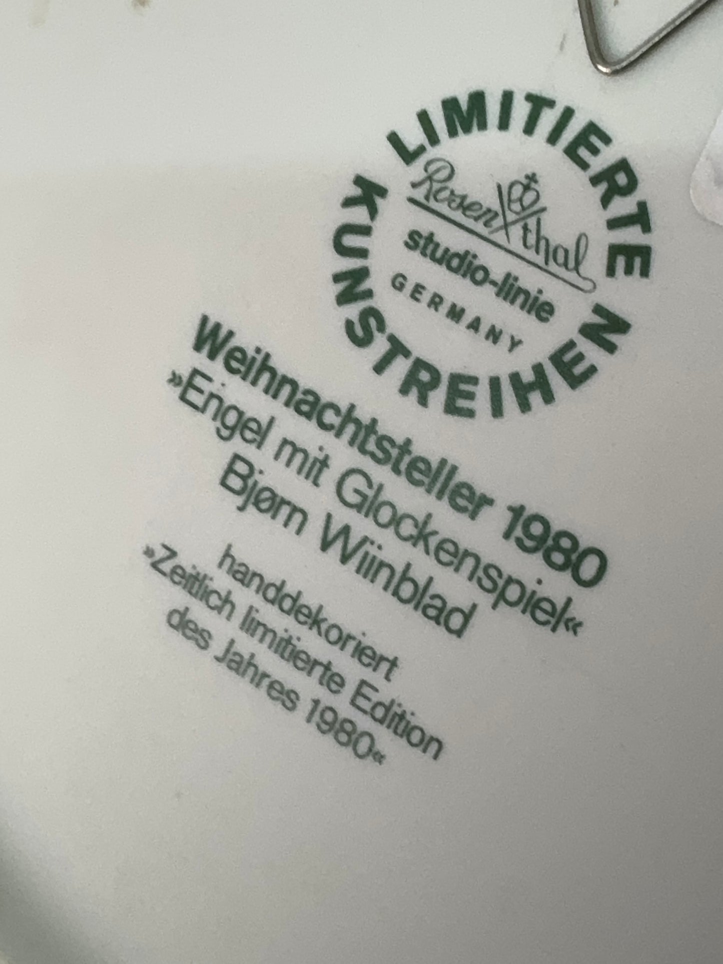 Christmas plate by Bjorn Wiinblad 1980