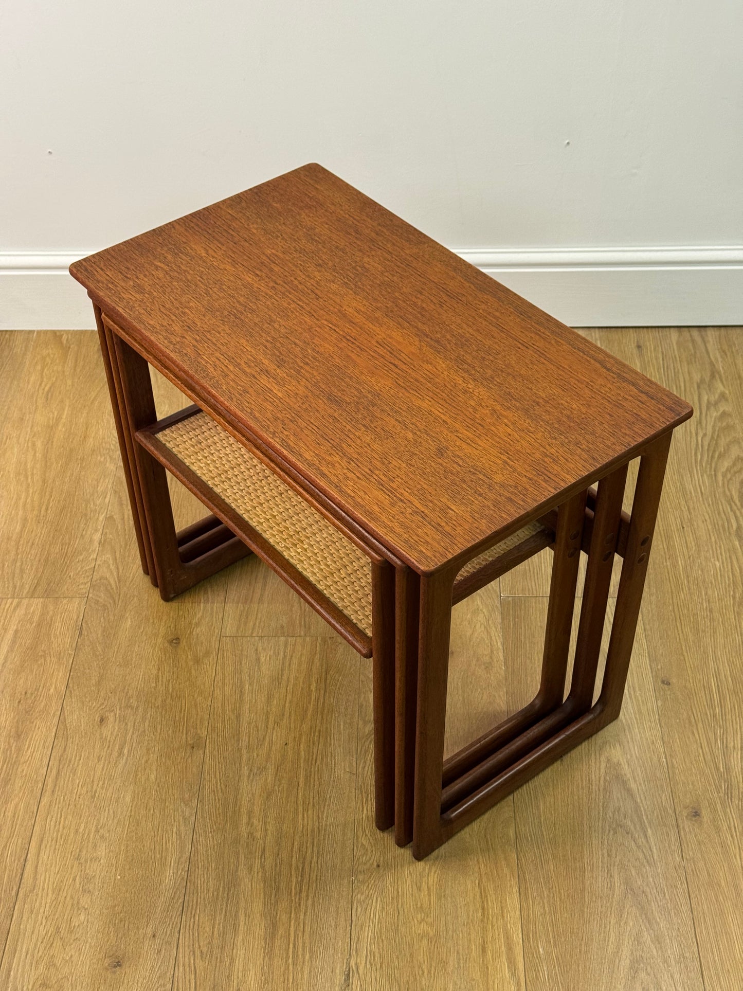 Danish teak nest of tables by Silkeborg