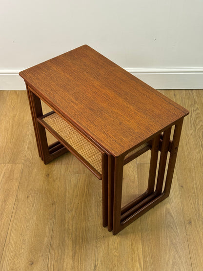 Danish teak nest of tables by Silkeborg