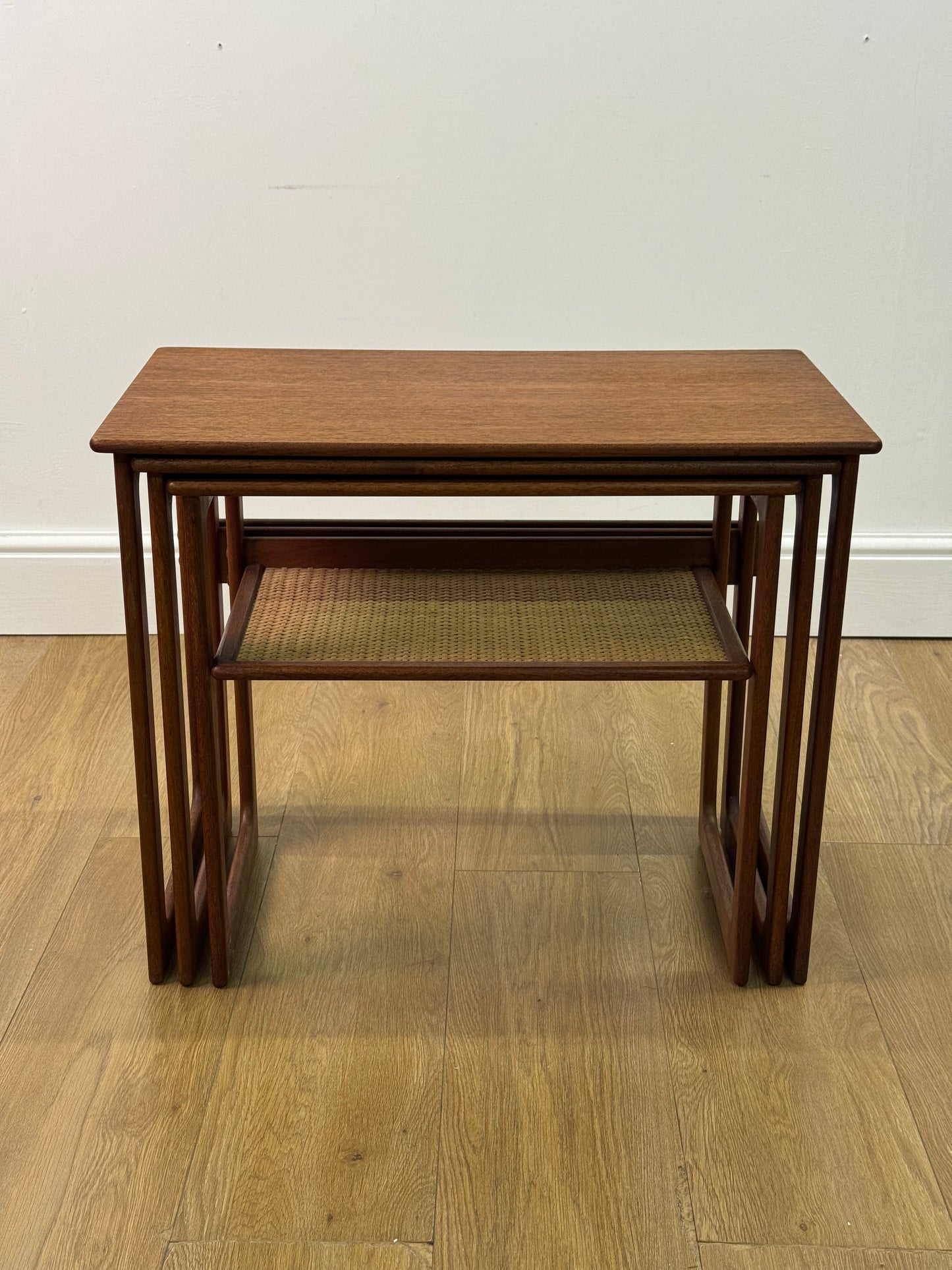 Danish teak nest of tables by Silkeborg