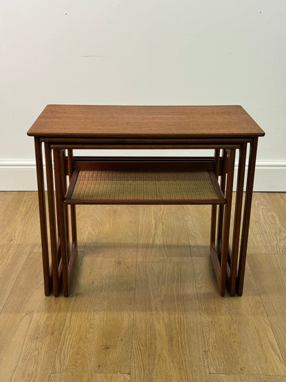 Danish teak nest of tables by Silkeborg