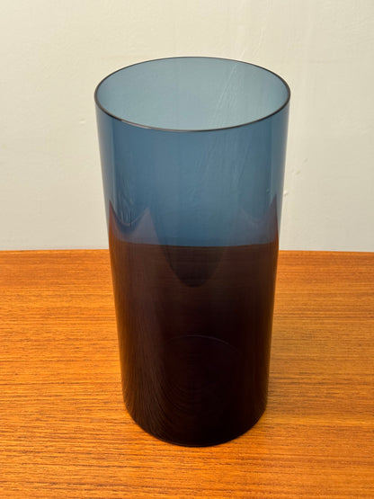 Smoked blue Spring vase designed by Kay Franck for Nuutajarvi Finland