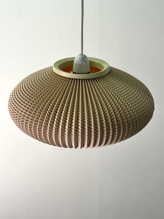 Pleated pendant light shade by Lars Schiøler Denmark