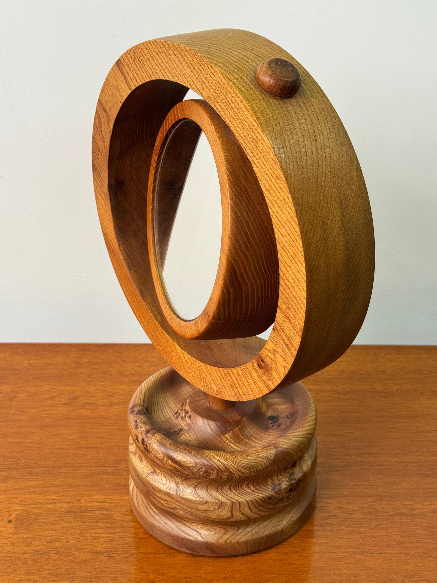 1980s handmade table top mirror