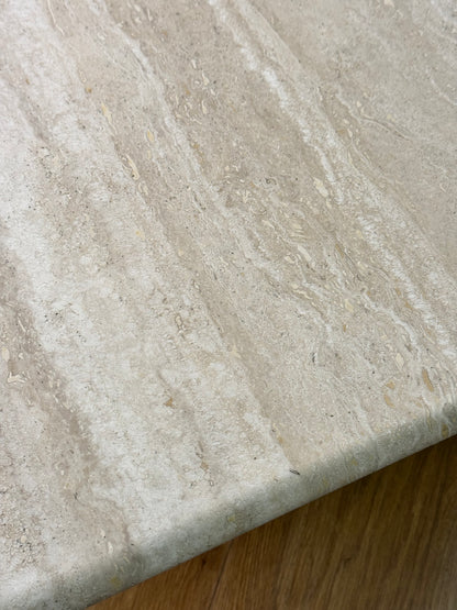 1980s Travertine marble small coffee table