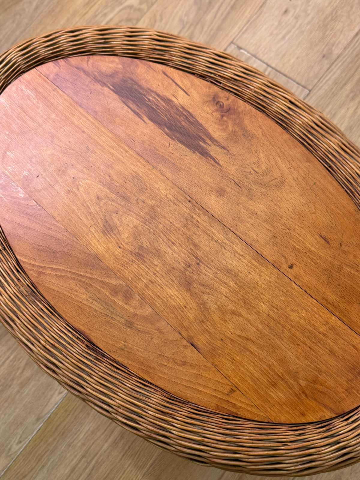 1960s wicker occasional table
