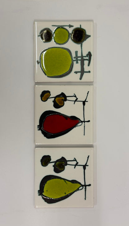 Set of 3 tiles by Ann Wynn Reeves
