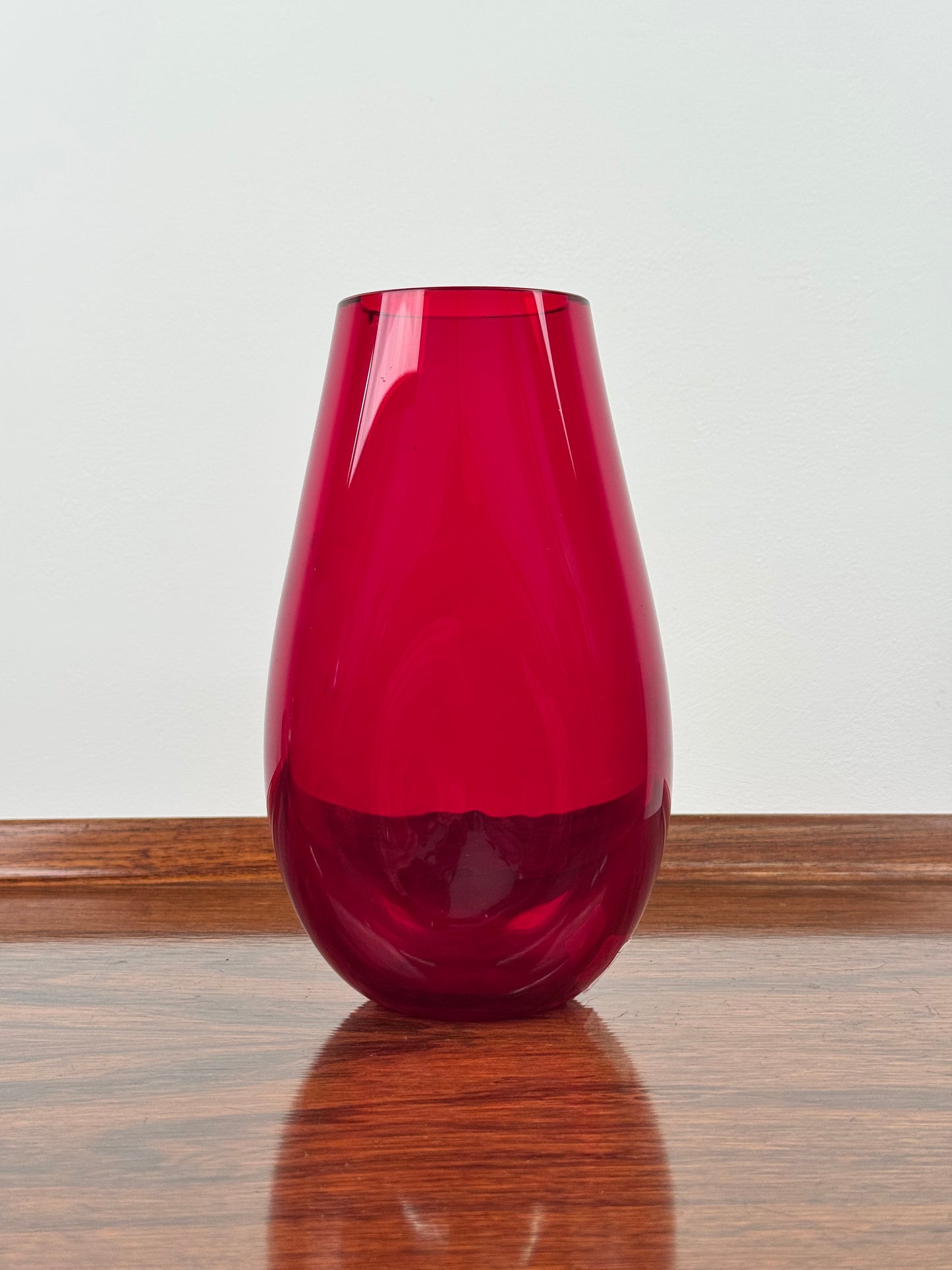 Whitefriars ruby dimpled vase