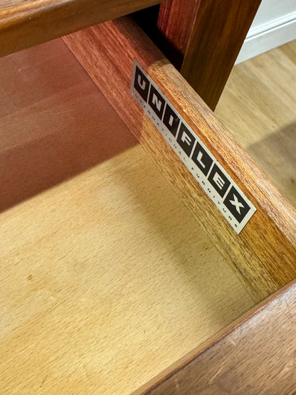 Walnut chest of drawers by Uniflex