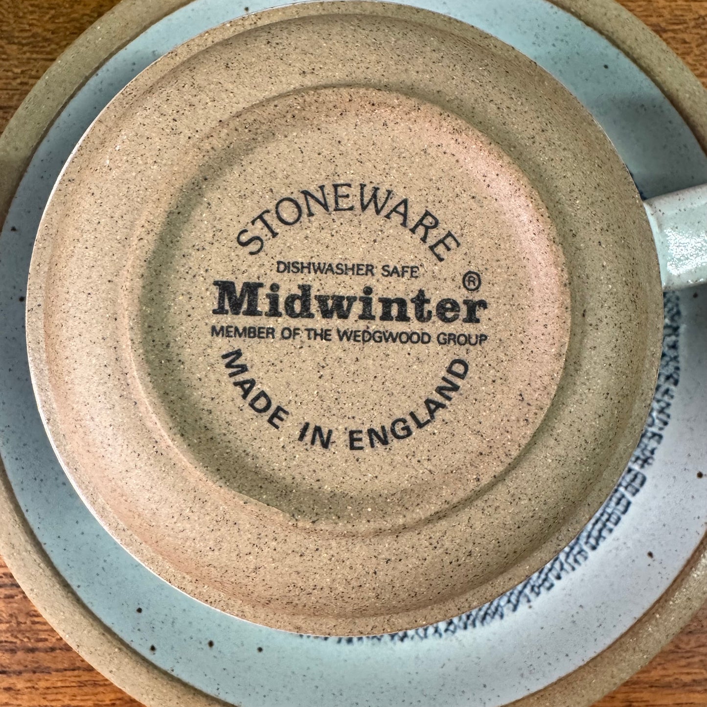 1970s Denim pattern stoneware tea set by Midwinter