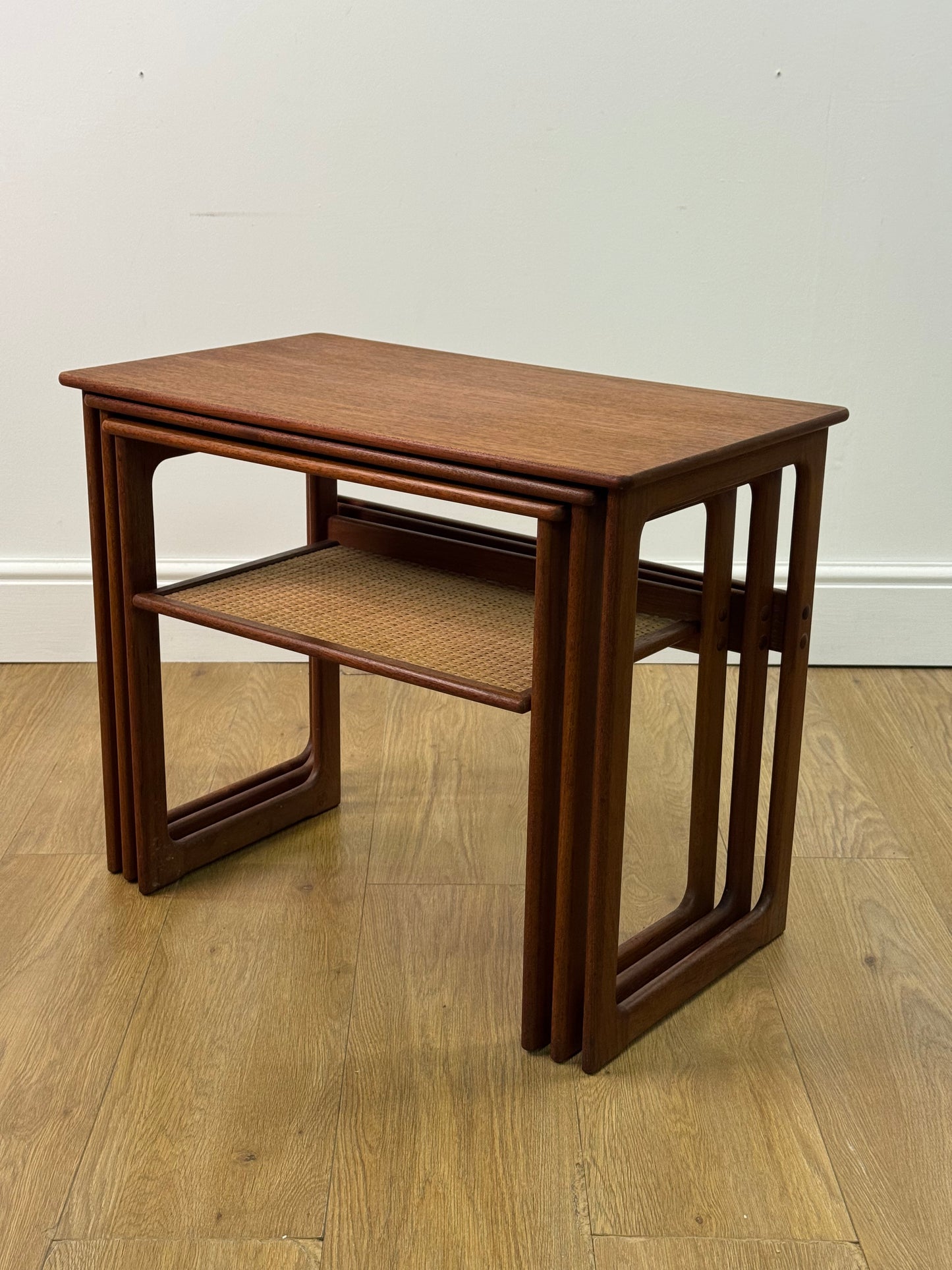 Danish teak nest of tables by Silkeborg