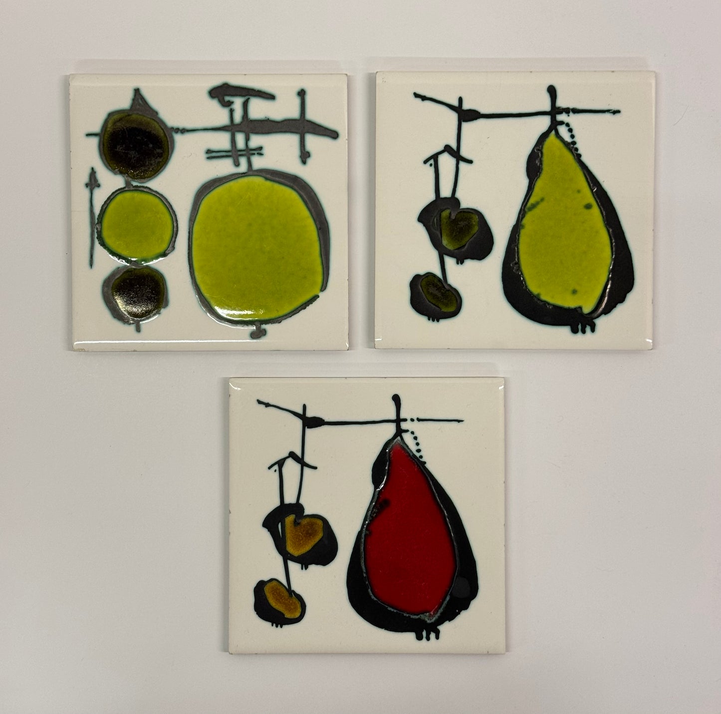 Set of 3 tiles by Ann Wynn Reeves