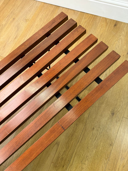 Mid century slatted bench by Robin Day