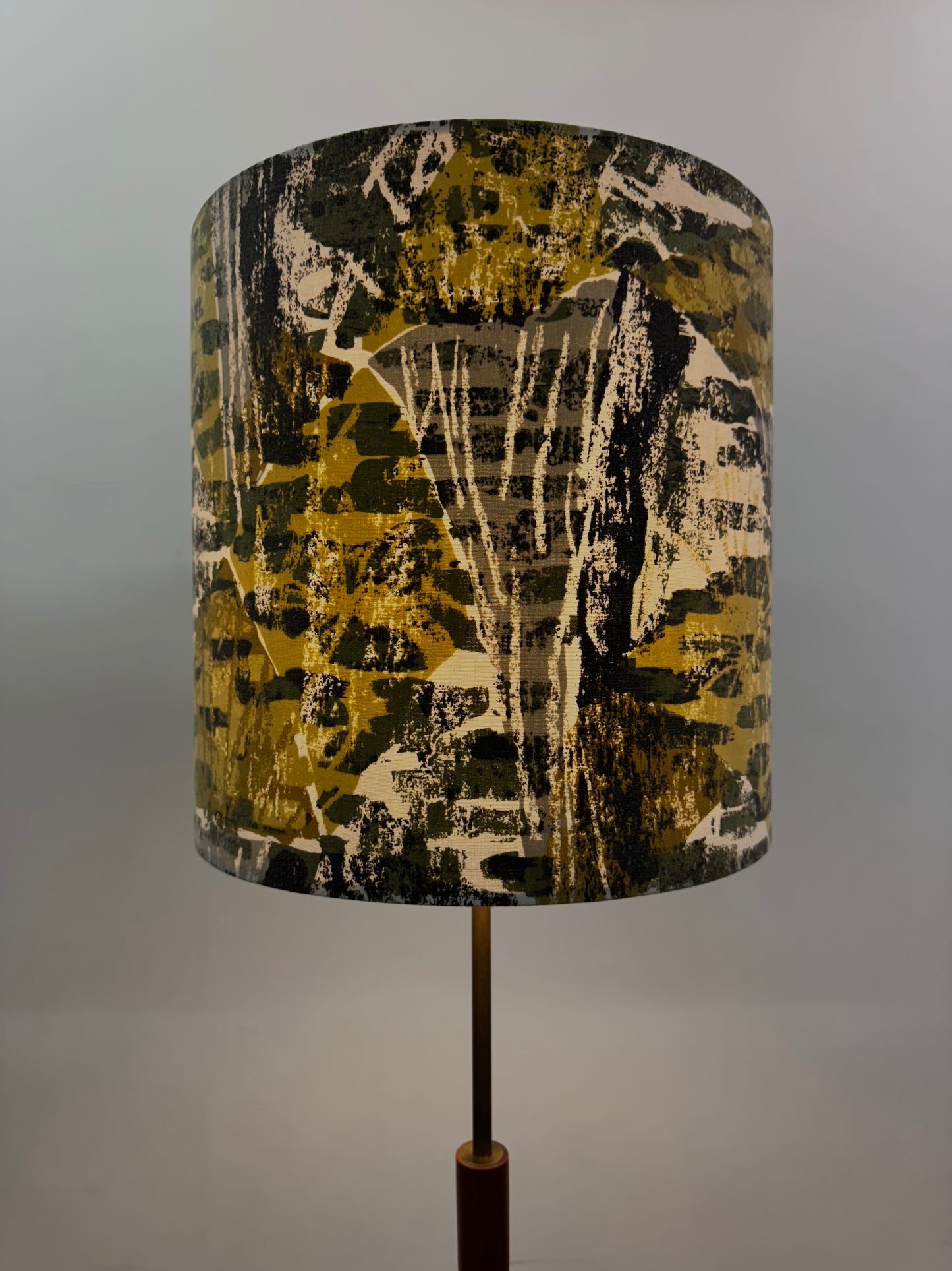 1960s teak standard lamp with new shade