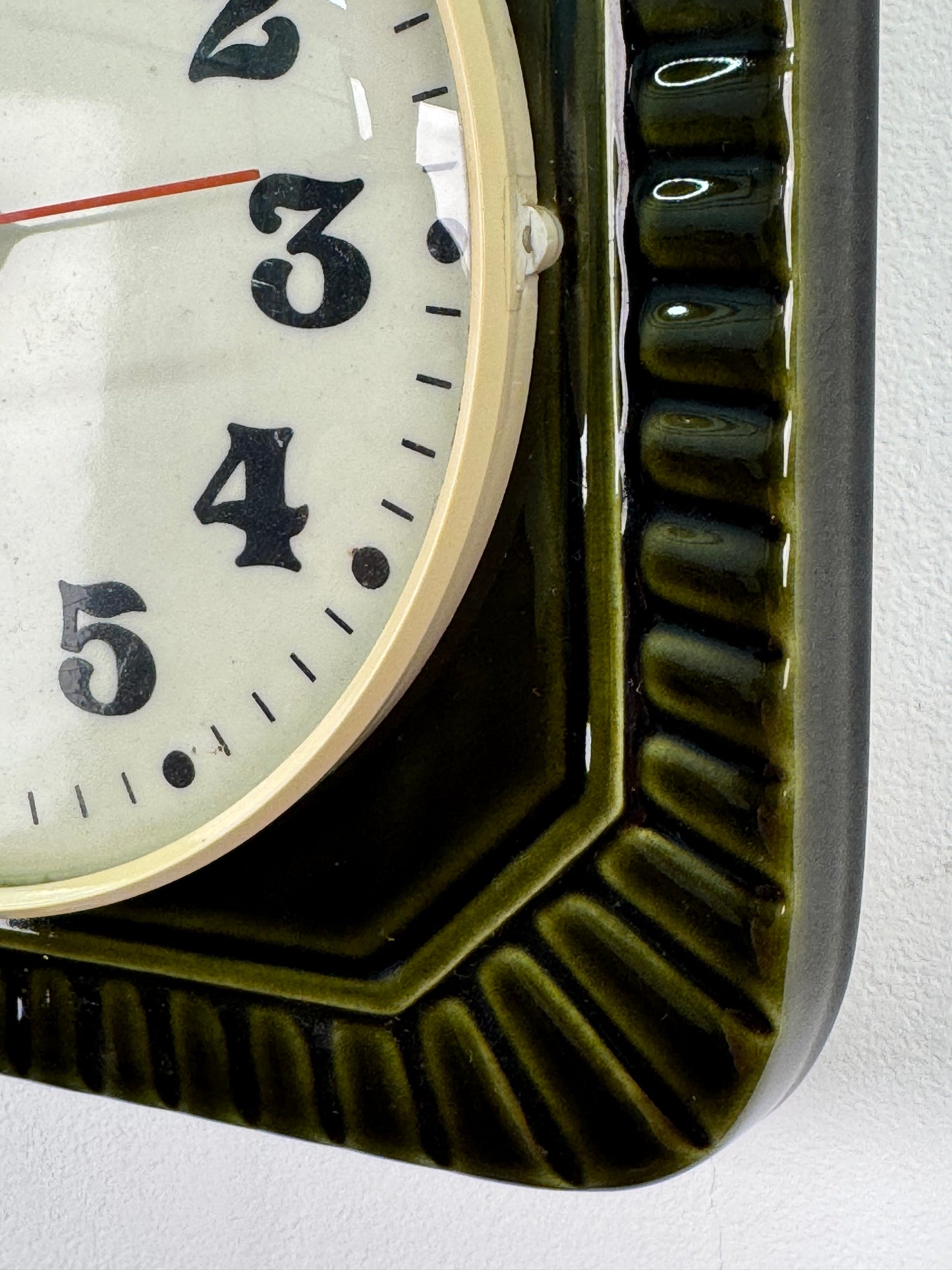 Vintage 1970s ceramic wall clock by Emes