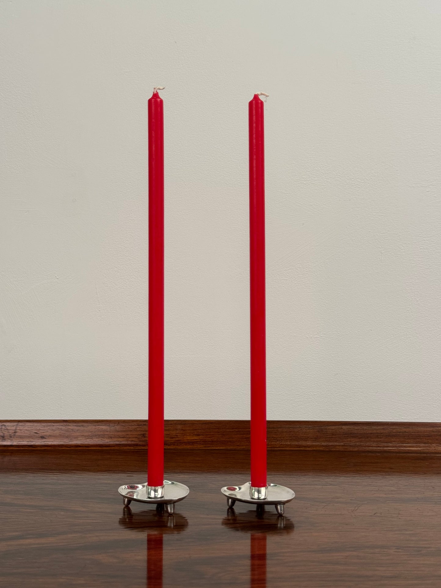 Danish 60s silver plated candleholders