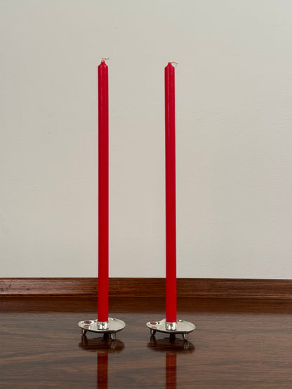Danish 60s silver plated candleholders