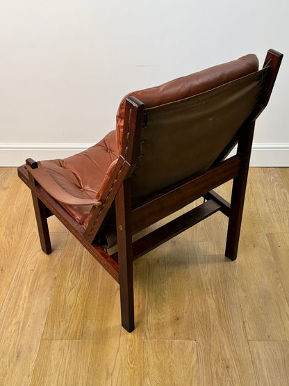 1960s leather Hunter chair by Torbjorn Afdal