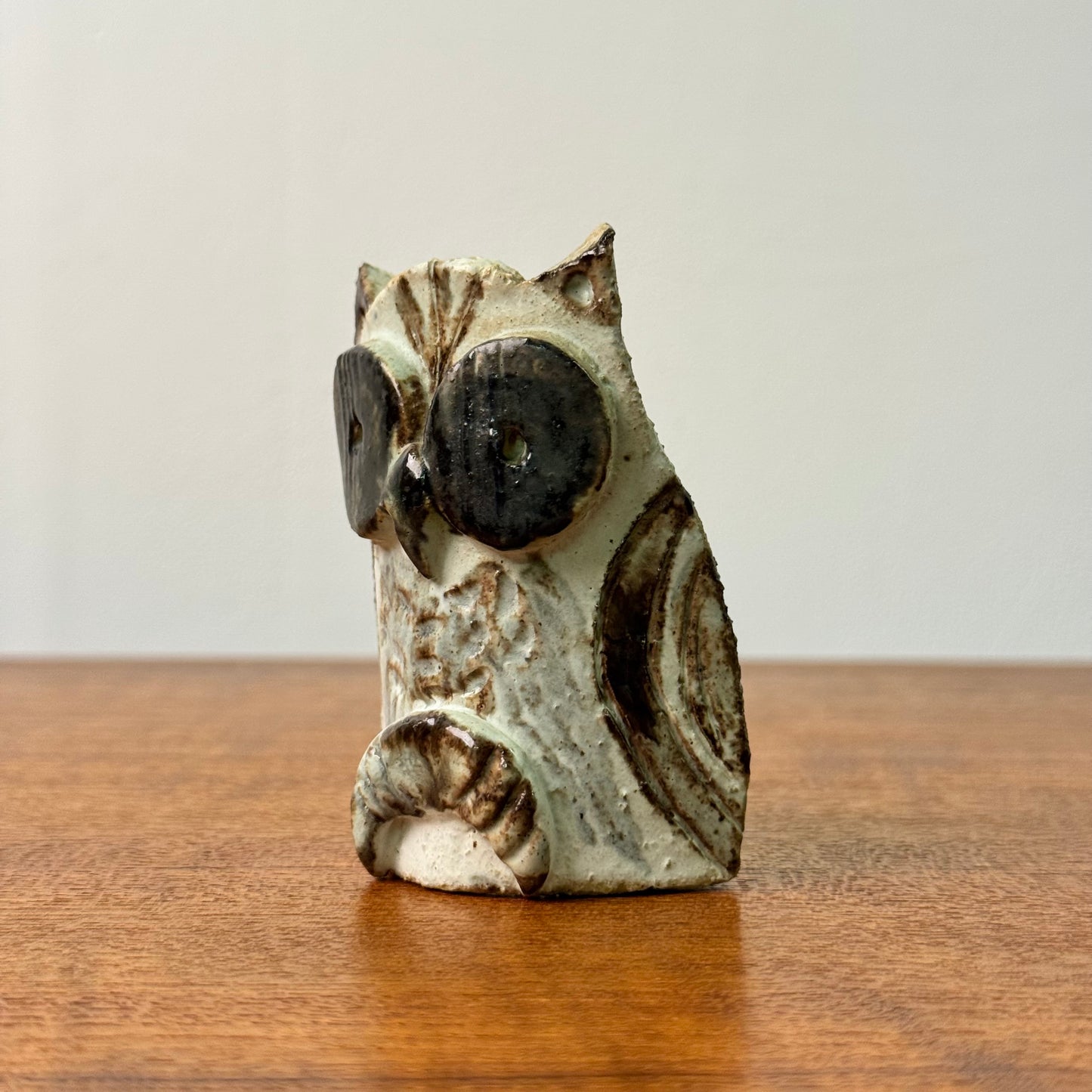 1970s ceramic abstract owl