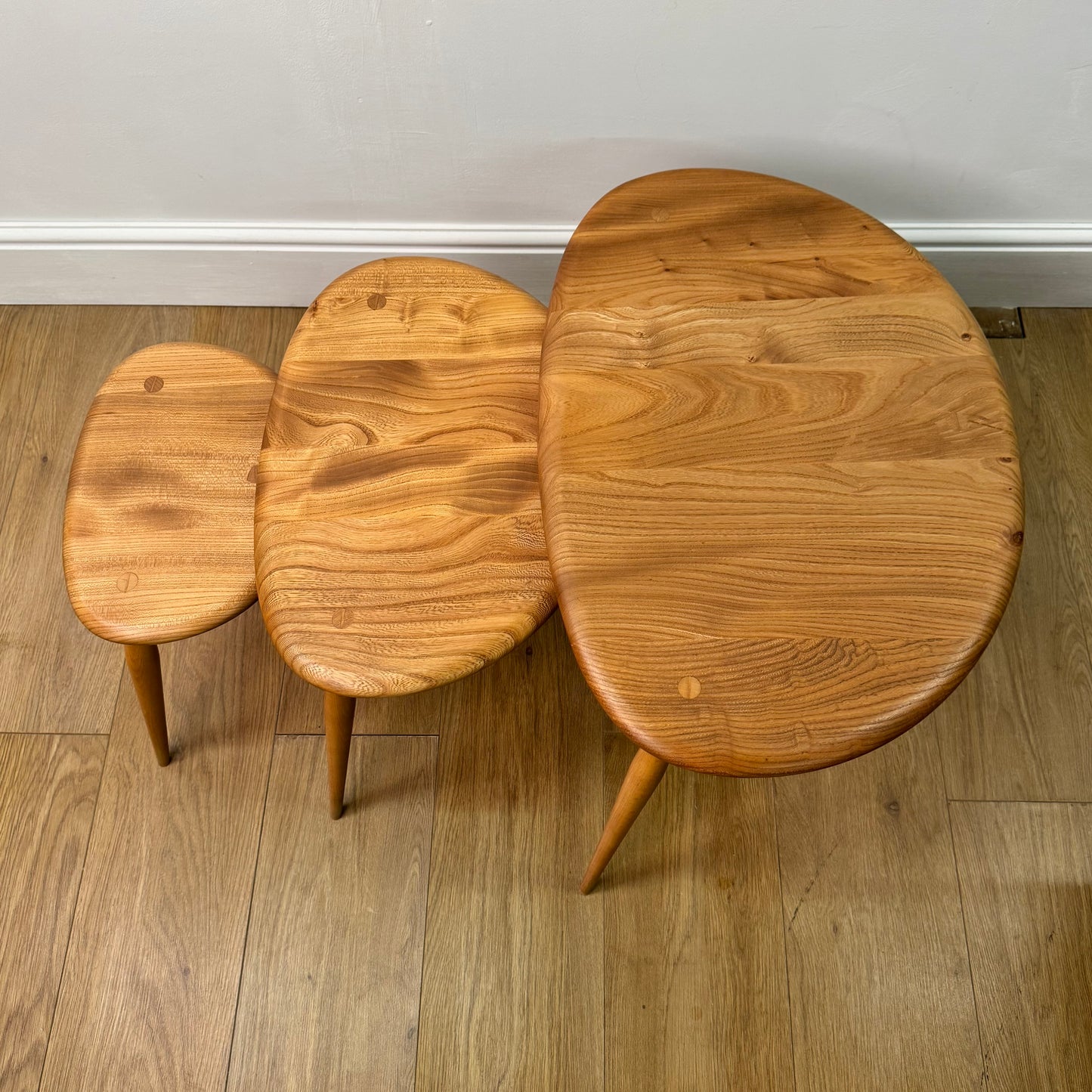 1960s Ercol Pebble nest of tables