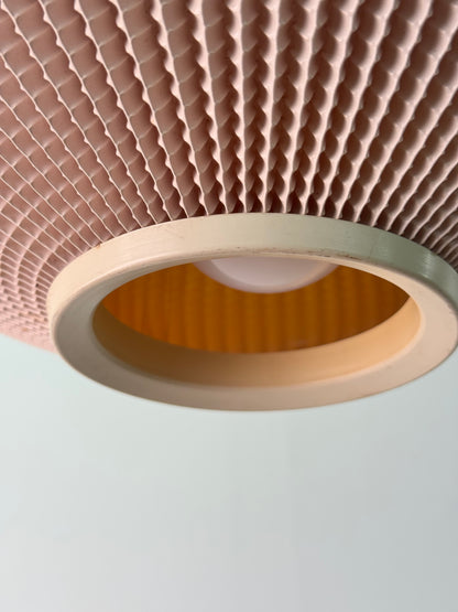 Pleated pendant light shade by Lars Schiøler Denmark