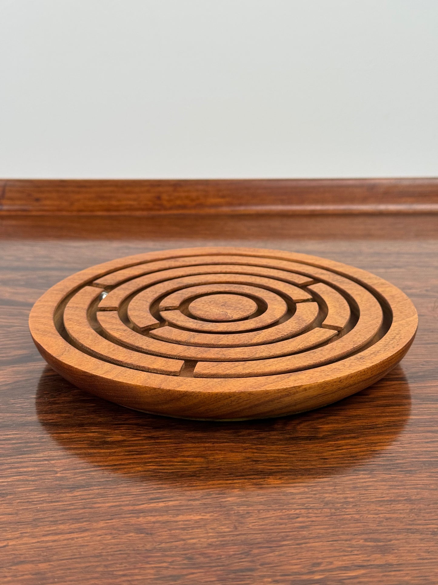 Vintage handcrafted wooden maze puzzle