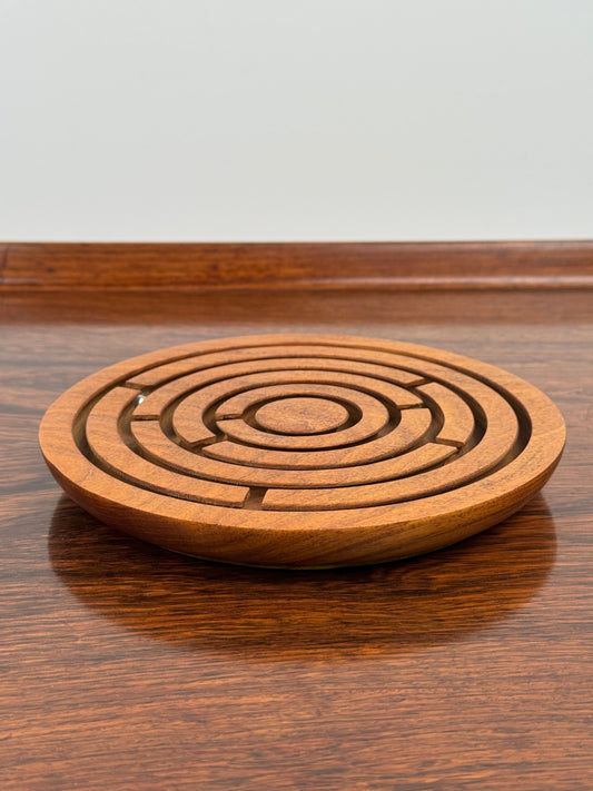 Vintage handcrafted wooden maze puzzle