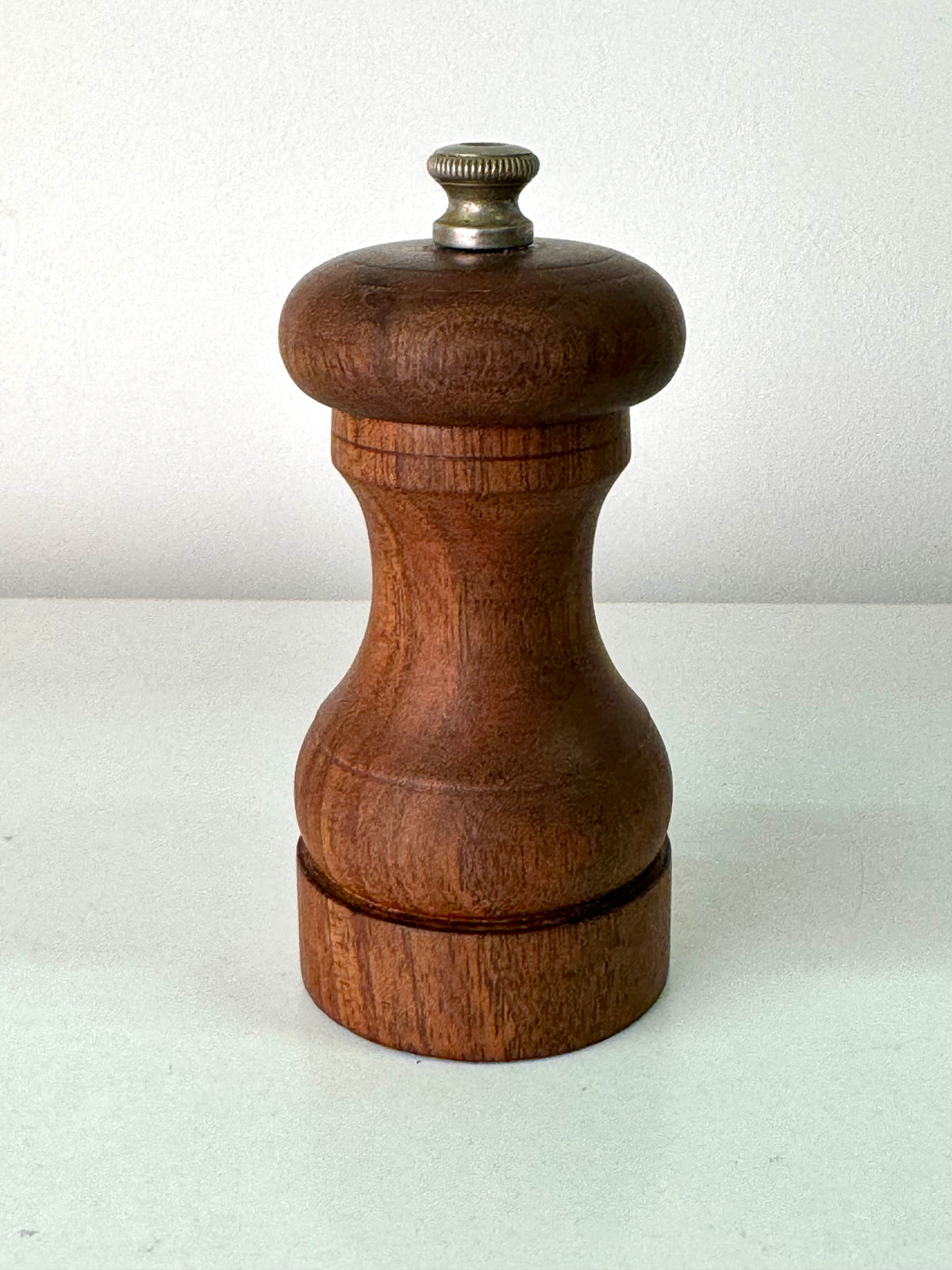 1960s small teak pepper grinder