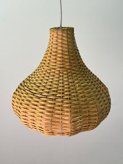 1960s wicker pendant lamp shade