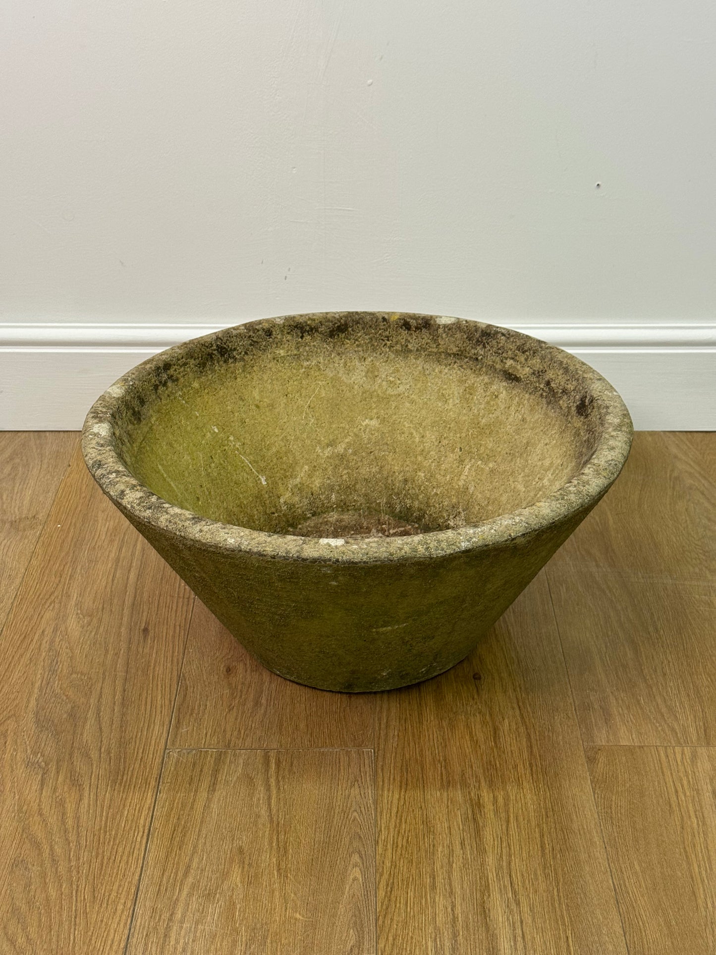 1970s Brutalist conical concrete planter