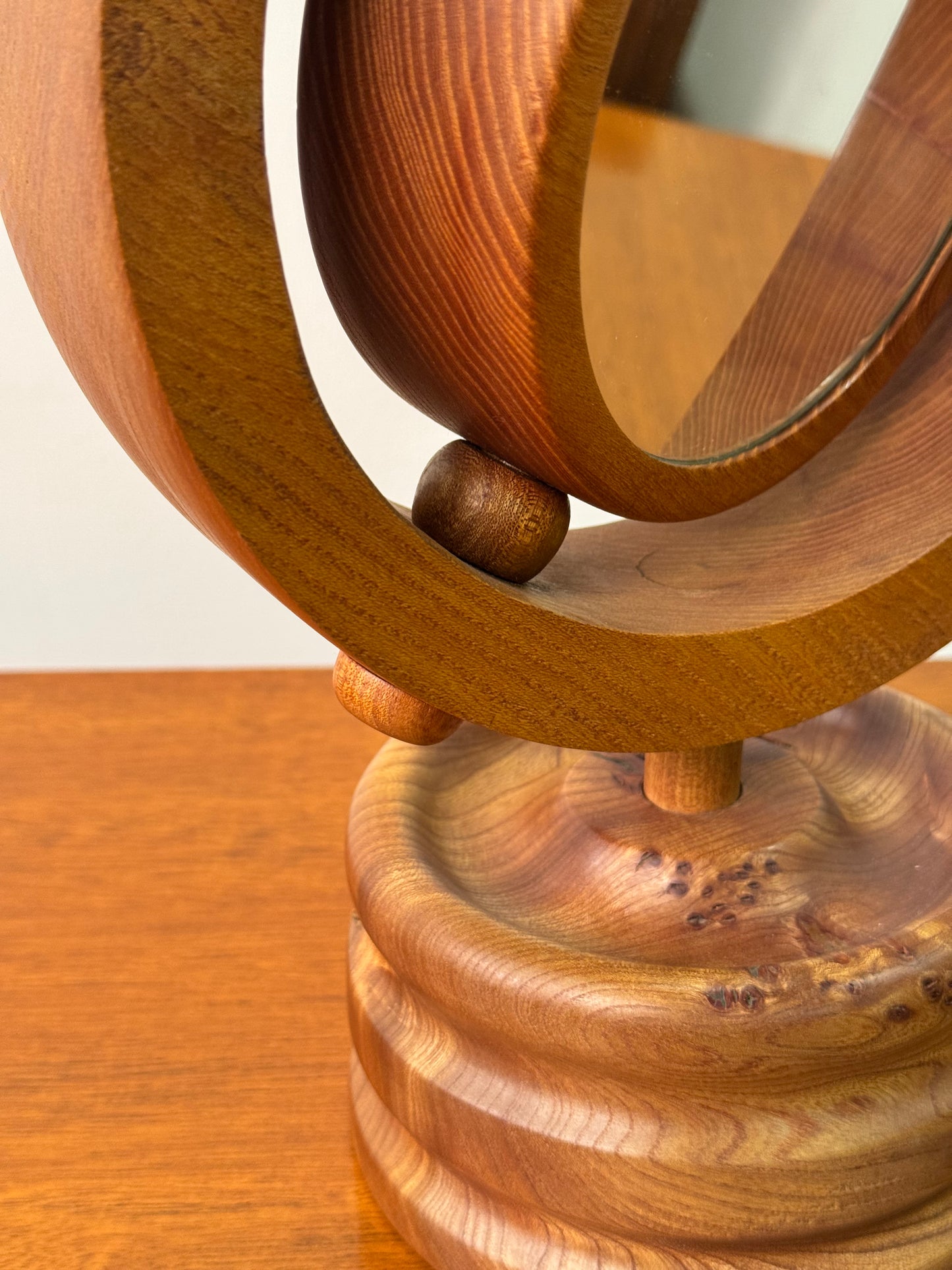 1980s handmade table top mirror