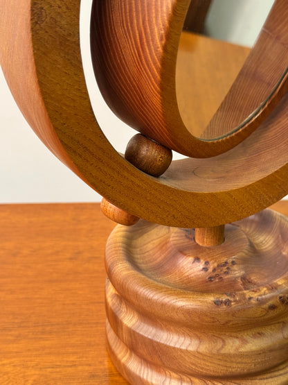 1980s handmade table top mirror