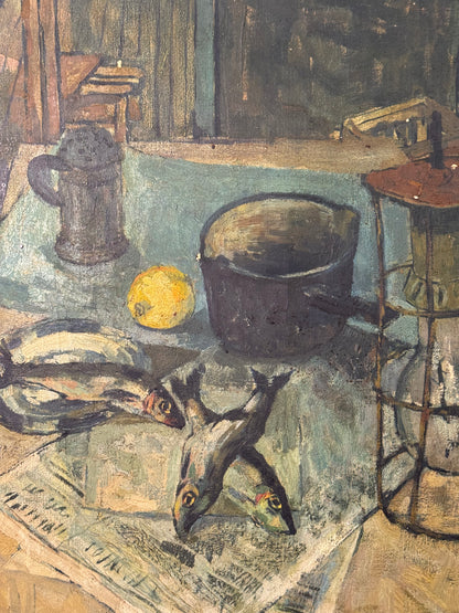 1960s Still life with fish