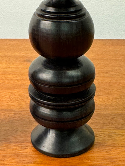Vintage hardwood turned candlesticks