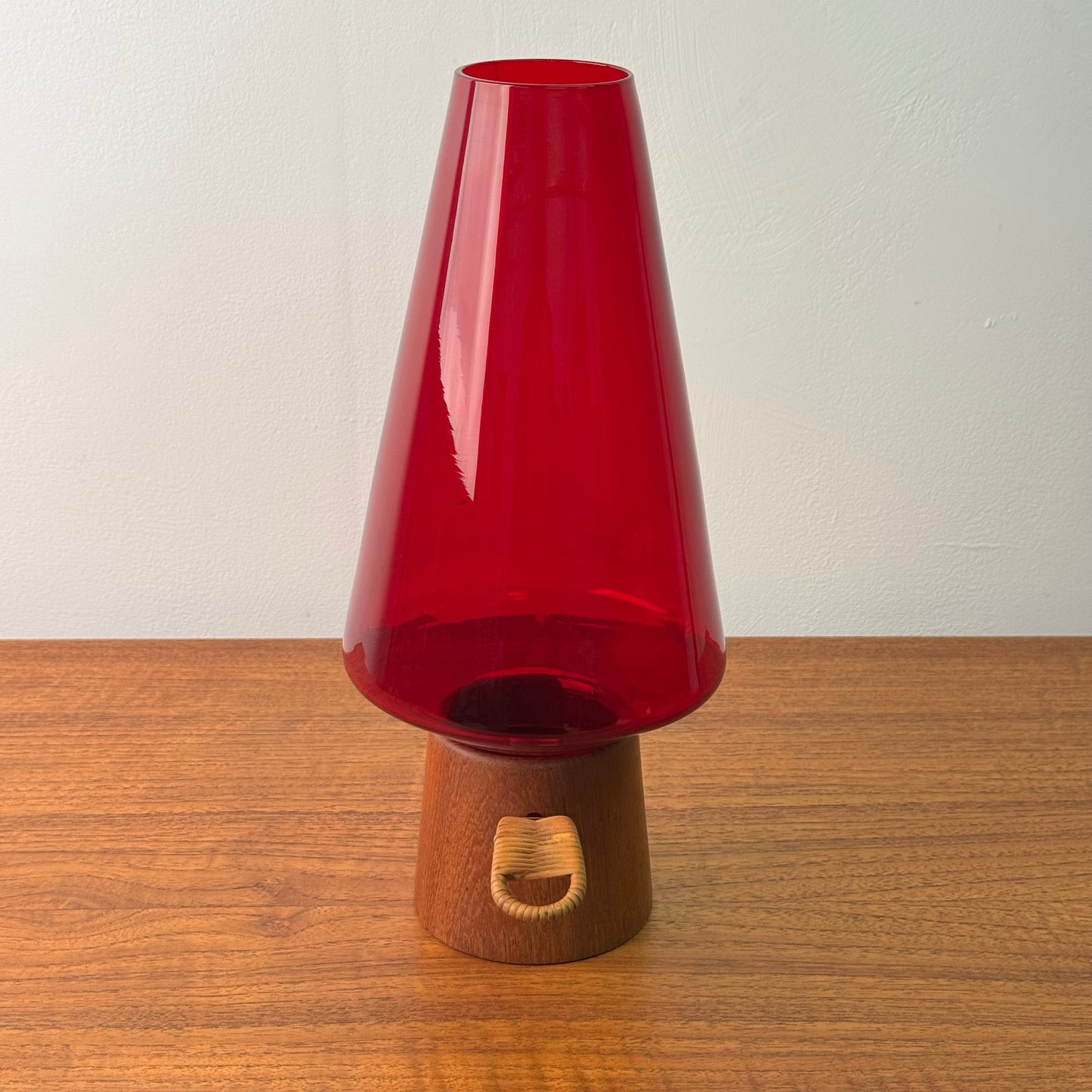 1960s Danish teak candle holder