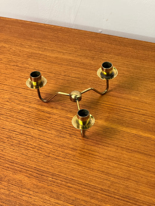 1960s brass candle holder