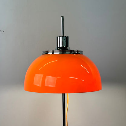 Orange 1970s floor lamp by Guzzini Italy