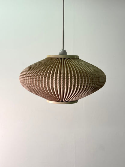 Pleated pendant light shade by Lars Schiøler Denmark