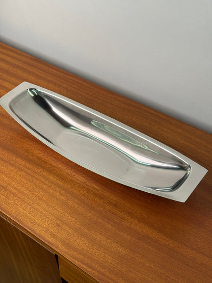 Stainless steel fruit dish by Lundtofte Denmark