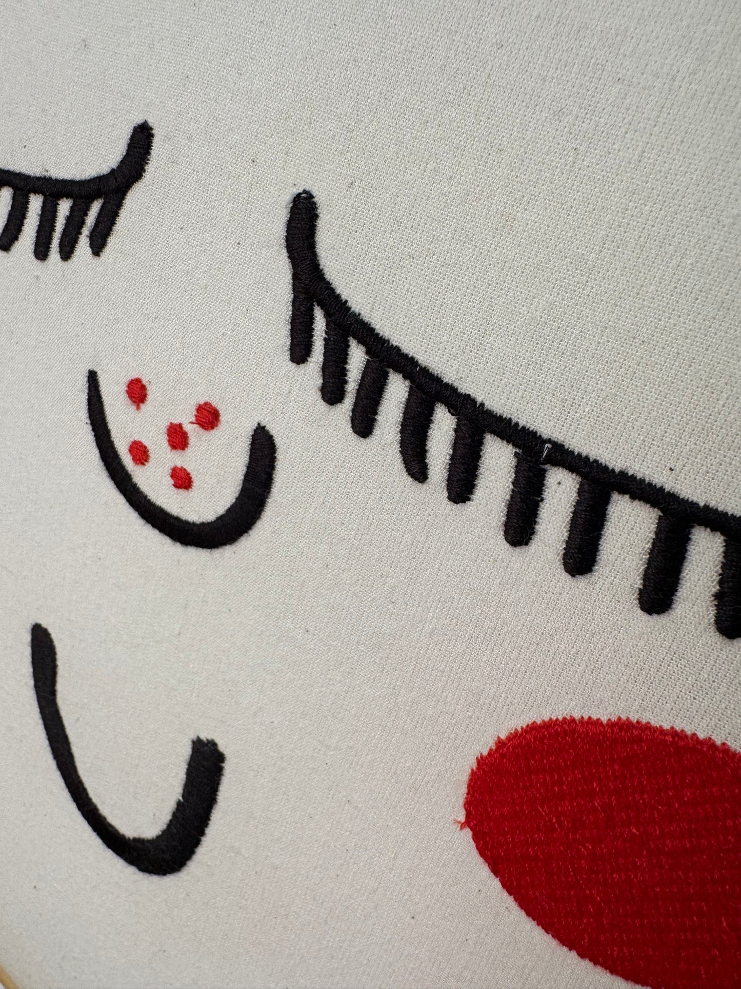 Contemporary Danish embroidery ring faces