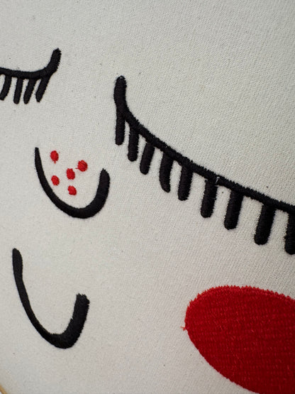 Contemporary Danish embroidery ring faces