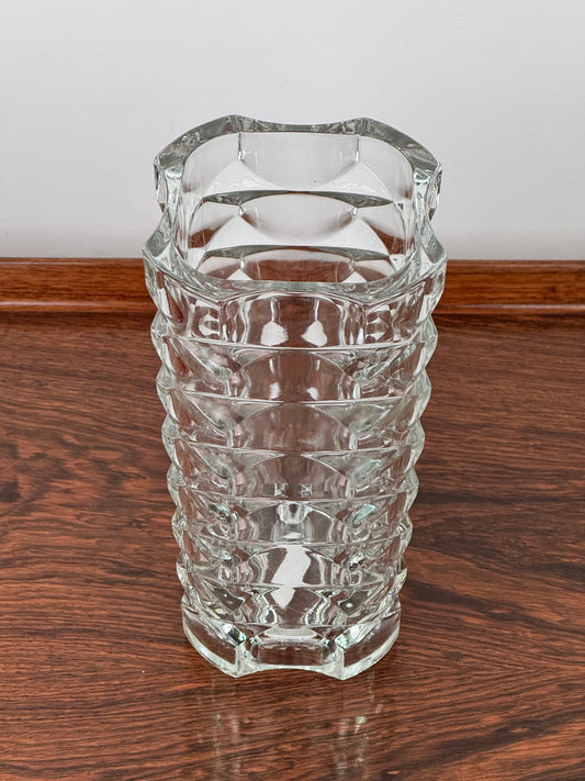 1970s moulded glass vase by Jacques George Durand