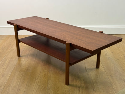 Teak low coffee table 1960s