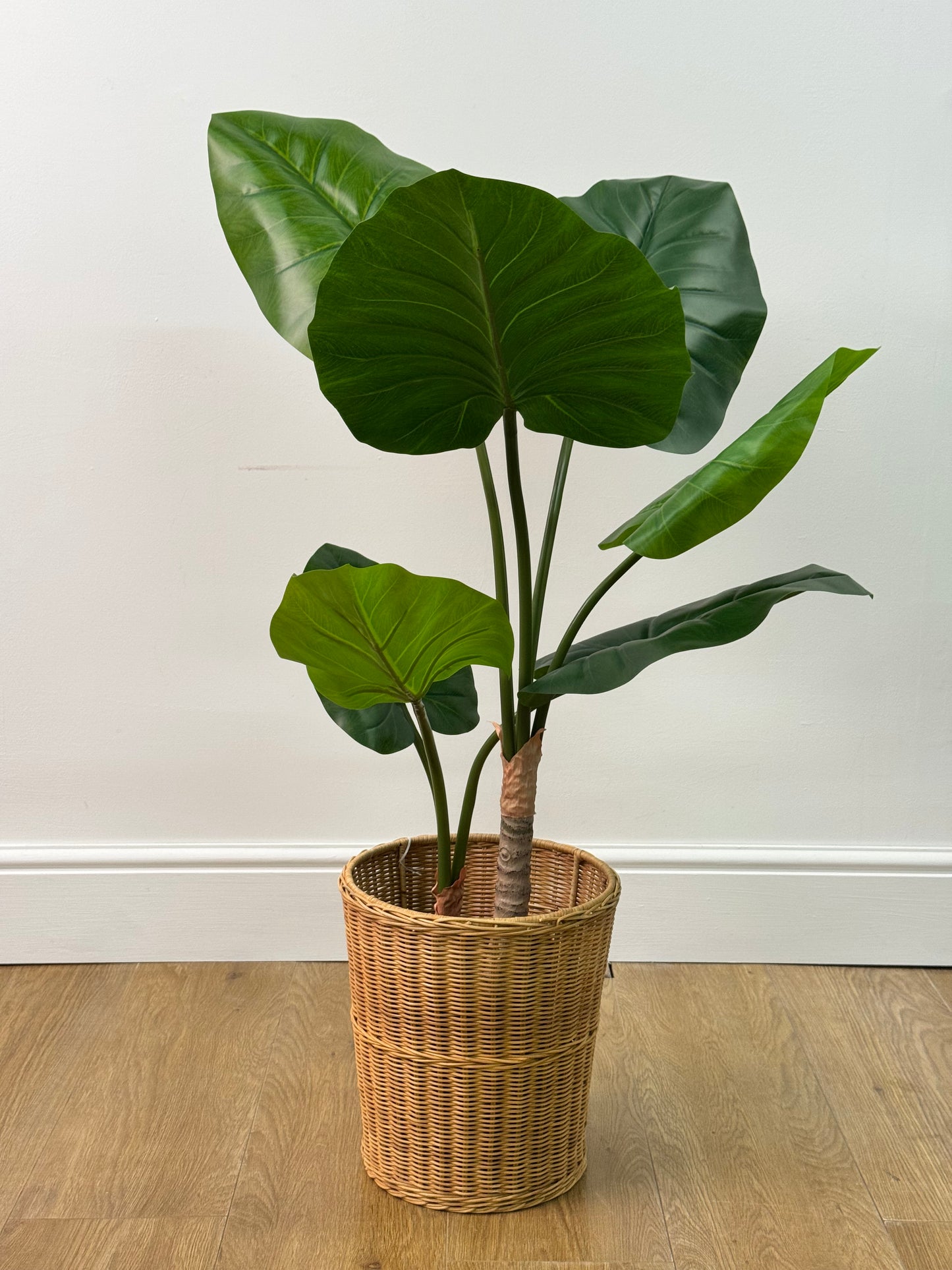 1970s wicker waste paper bin