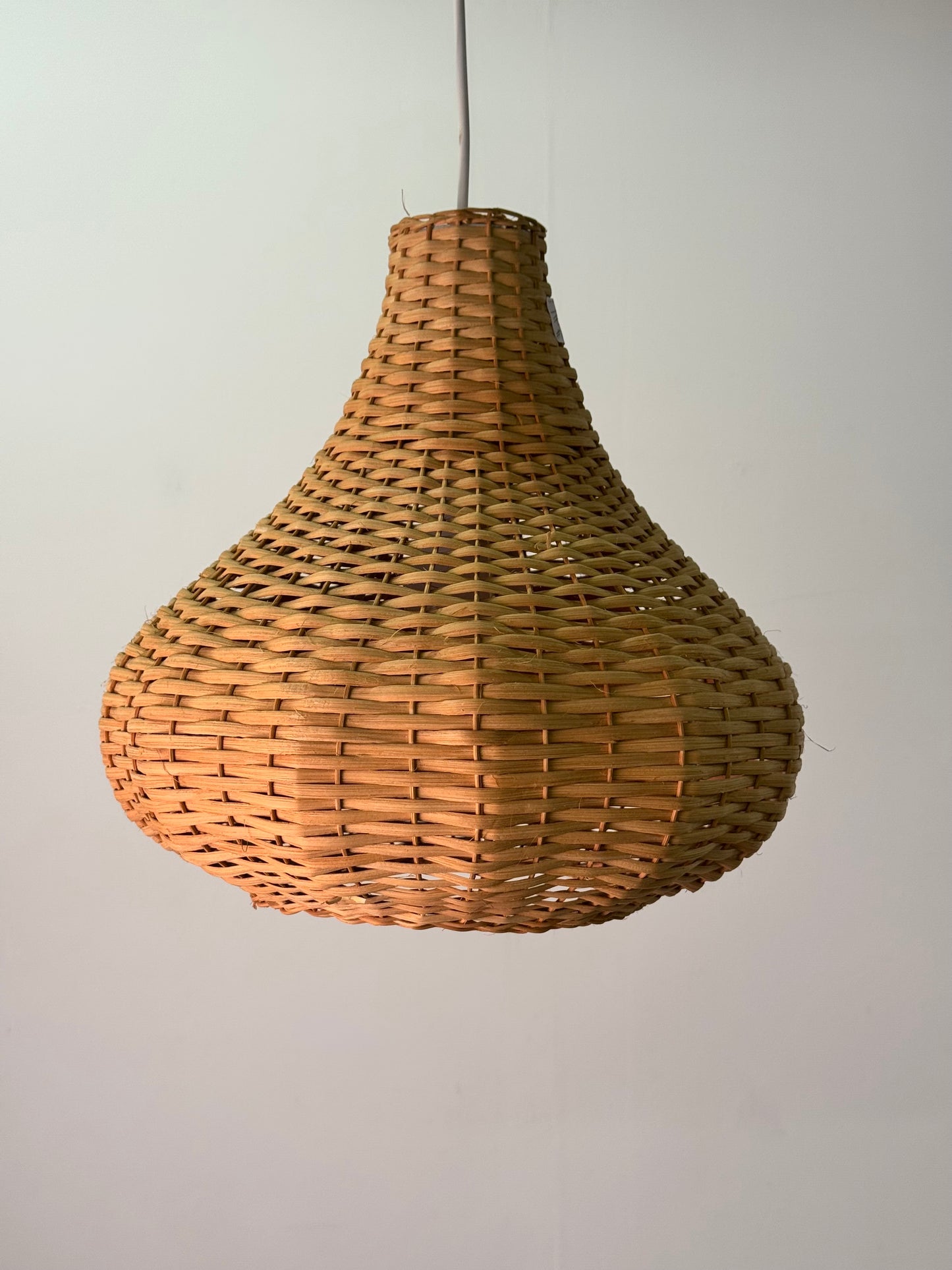 1960s wicker pendant lamp shade