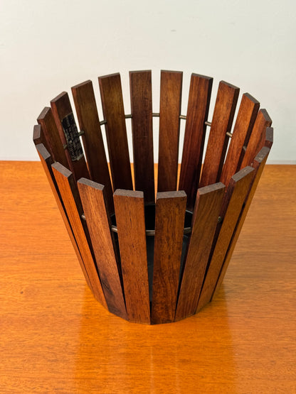 1960s slatted planter by Gladlyn ware